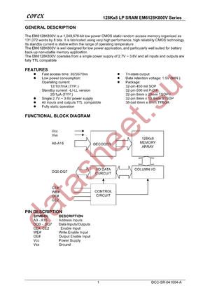 EM6128K1600TPA-35IF datasheet  