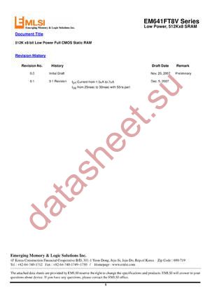EM640FR16AU-55LL datasheet  