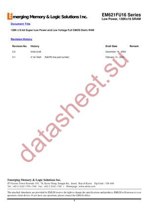 EM640FR16D-10LL datasheet  