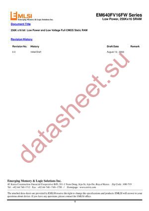 EM6645FR16BS-45LL datasheet  