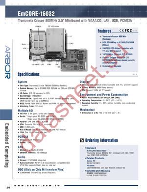 EMCORE-T6032 datasheet  