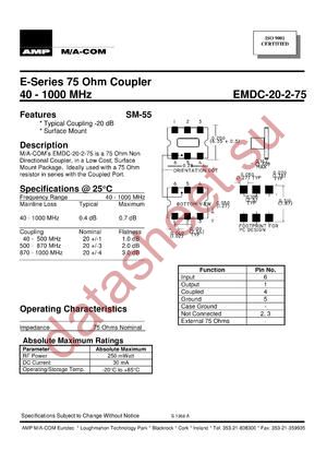 EMDC-20-2-75 datasheet  