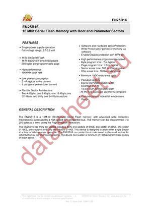 EN25B16T-75FC datasheet  