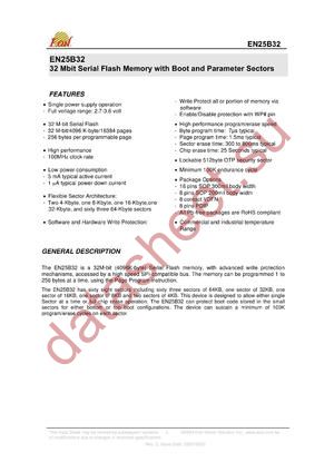 EN25B32T-75FC datasheet  