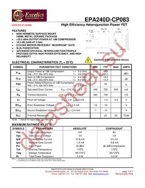 EPA240D-CP083 datasheet  