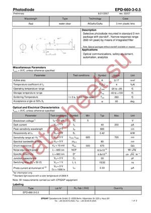 EPD-660-3-0.5 datasheet  