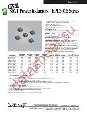 EPL3015-682ML datasheet  