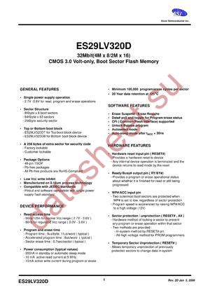 ES29DS160D-12RTG datasheet  