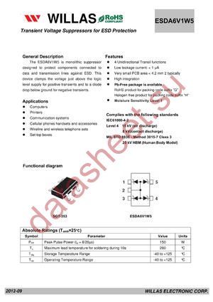 ESDA6V1W5_12 datasheet  