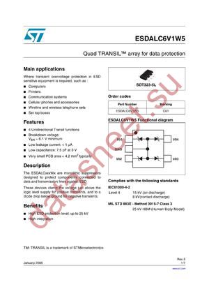 ESDALC6V1W5_06 datasheet  