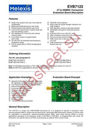 EVB7122-315-ASK-C datasheet  