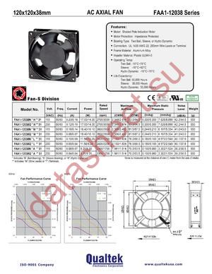 FAA1-12038QSLT31 datasheet  