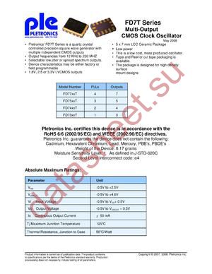 FD7499T-25.0M-PLE-T250 datasheet  