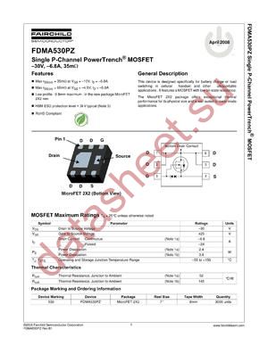 FDMA530PZ_08 datasheet  