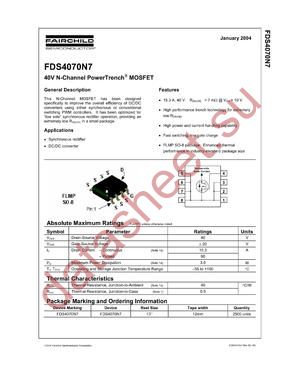 FDS4070N7_04 datasheet  