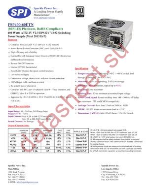 FSP400-60ETN datasheet  