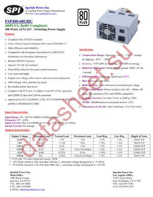 FSP400-60GHC datasheet  