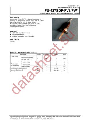 FU-427SDF-FV1 datasheet  