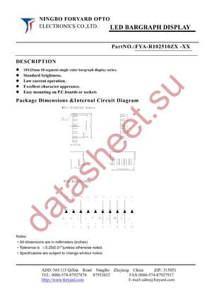 FYA-R102510ZX-1 datasheet  