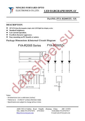 FYA-R2005ZX-1 datasheet  