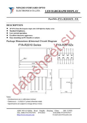 FYA-R2010ZX-0 datasheet  