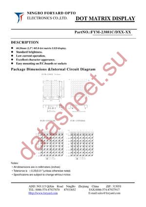 FYM-23881CXX datasheet  