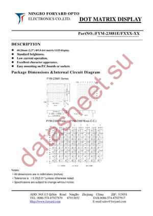 FYM-23881EXXX-1 datasheet  