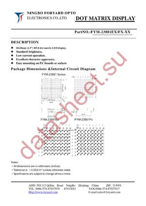 FYM-23881FX-1 datasheet  