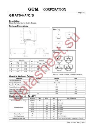 GBAT54S datasheet  