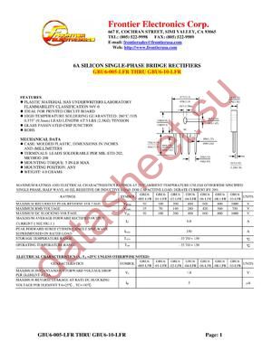 GBU6-10-LFR datasheet  