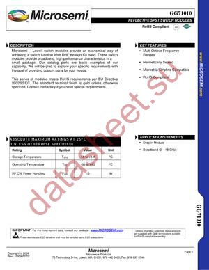 GG71010 datasheet  