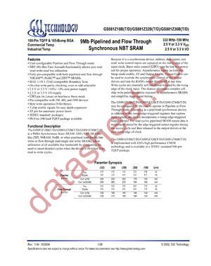 GS881Z36BGT-200T datasheet  