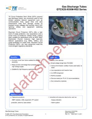 GTCX25-401M-R02 datasheet  