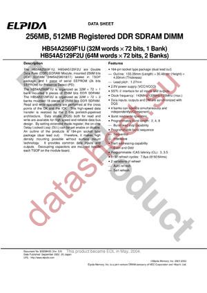 HB54A5129F2U-10B datasheet  