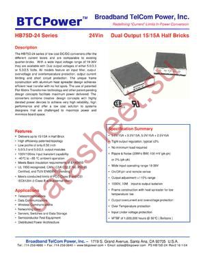 HB75D-24-0525N datasheet  