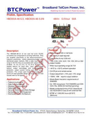 HBO50A-48-5.0N datasheet  