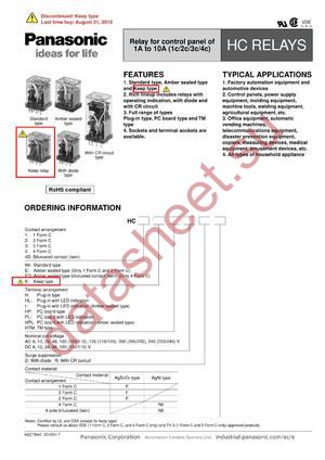 HC3-H-AC100V-F datasheet  