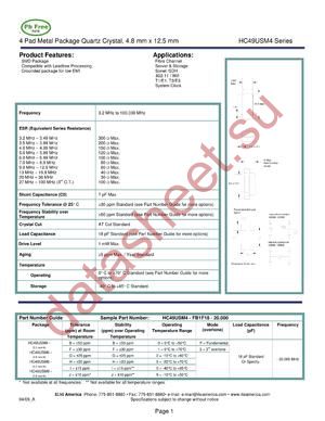 HC49USM4-BF5F18-20.000 datasheet  