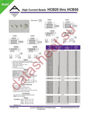 HCB40-851-RC datasheet  