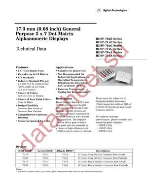 HDSP-701G-II400 datasheet  