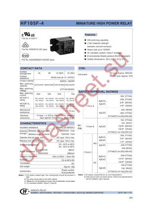 HF105F-4L018DK-1ZFXXX datasheet  