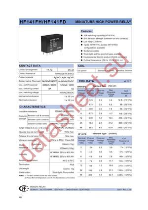 HF141FD/006-2HSPXXX datasheet  