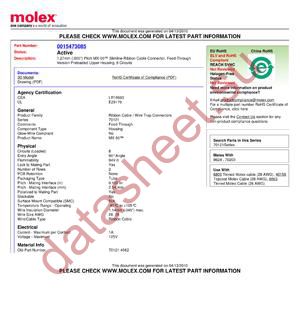 15-47-3085 datasheet  