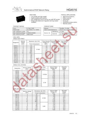 HG4516/009-1CL datasheet  