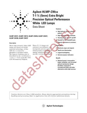 HLMP-CW11-XZB00 datasheet  