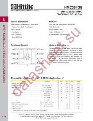 HMC364G8_08 datasheet  