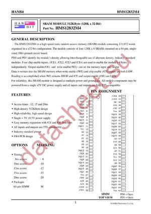 HMS12832M4-12 datasheet  