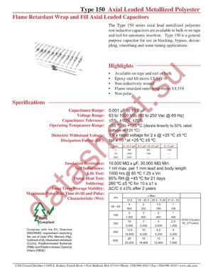 150222J630BB2 datasheet  