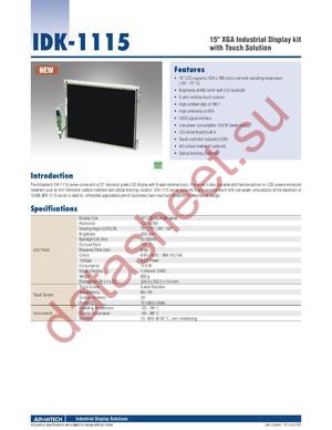 IDK-1115R-40XGC1E datasheet  