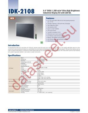 IDK-2108R-K2SVA2E datasheet  